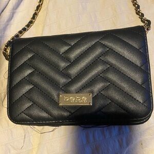 Bebe Sophia Black Quilted Crossbody Bag